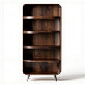 Étagère en bois clair de 5 niveaux dimensions 25 x 80 x 150cm pour rangement
