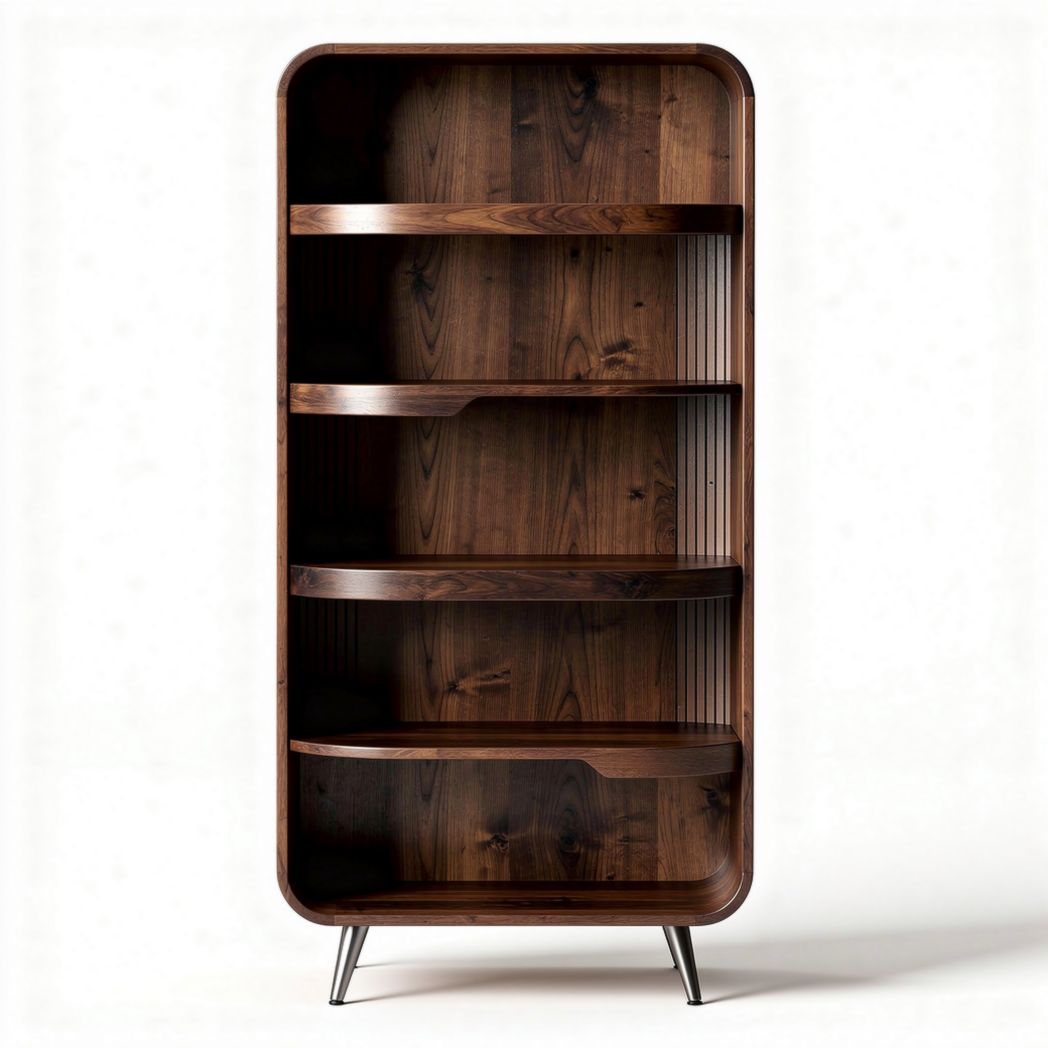 Étagère en bois clair de 5 niveaux dimensions 25 x 80 x 150cm pour rangement