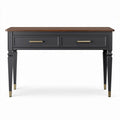 Bureau en bois foncé avec 2 tiroirs dimensions 120 x 60 x 75cm