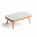 Table basse en bois de couleur beige dimensions 80 x 40 x 30cm pour salon