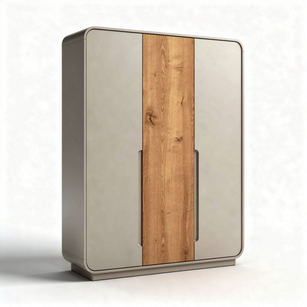 Armoire en bois et MDF design contemporain 100 x 60 x 150 cm