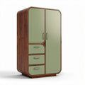 Armoire en bois avec finitions bleu et naturel dimensions 120 x 60 x 180cm